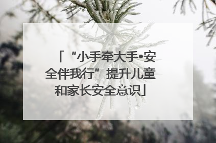 “小手牵大手•安全伴我行”提升儿童和家长安全意识
